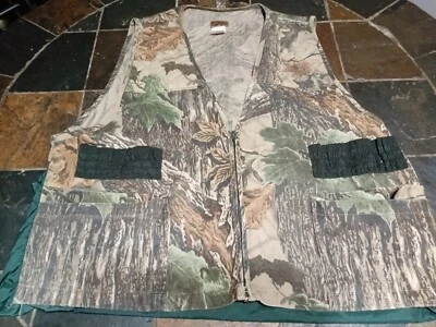 Vintage Sports Afield Hunting Vest Mens XL Realtree Camo wth Rear Game Bag NICE - Image 1 of 4