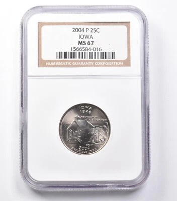 MS67 2004-P Washington State Quarter Iowa NGC *5452 - Image 1 of 3