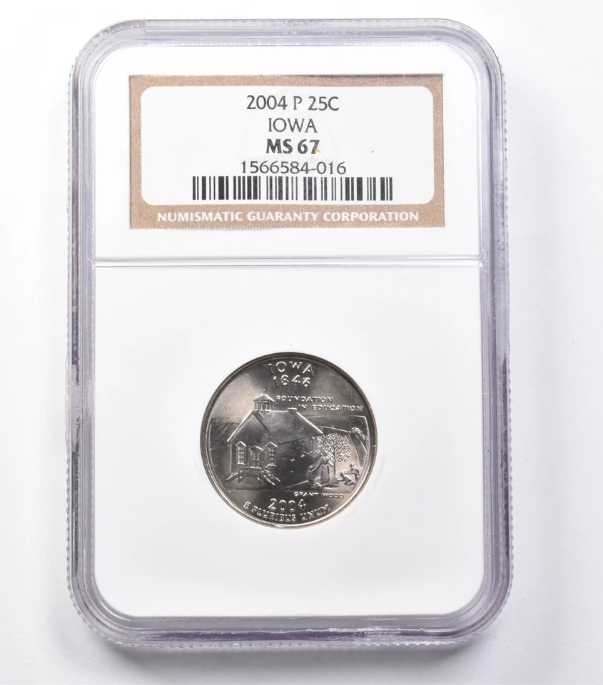 MS67 2004-P Washington State Quarter Iowa NGC *5452 - Image 1 of 3