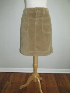Athleta Size 6 Khaki Washed Velvet Velveteen Skirt - Picture 1 of 10