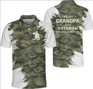 Personalized Veterans Day Short Sleeve Men's Polo Shirt Us Size Best Price - Picture 1 of 3