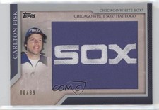 2010 Topps Jumbo Packs Manufactured Hat Logo Relic /99 Carlton Fisk #MHR-115 HOF