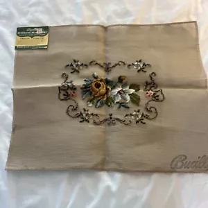 Vtg Bucilla Decorator Needlepoint Floral Tapestry Canvas Floral 23” X 19” - Picture 1 of 4