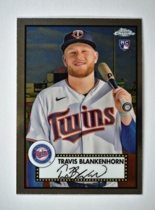 2021 Chrome Platinum Anniversary Base #138 Travis Blankenhorn - Minnesota Twins