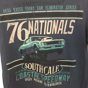 T-shirt Mossimo Supply Co uomo taglia XL 76 nazionali Coastal Speedway Racing CA - Foto 1 di 4