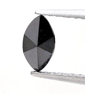 Natural diamond 0.34tcw black marquise rosecut to make pendant on wedding gift - Imagen 1 de 10