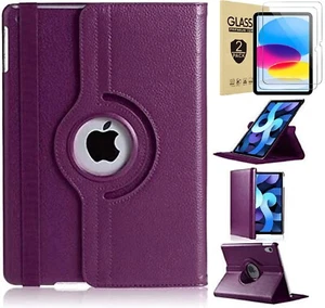 Rotating Case For iPad 11th/10th Air 7th/6th/5th/4th Gen/ Glass Screen Protector - Picture 1 of 73