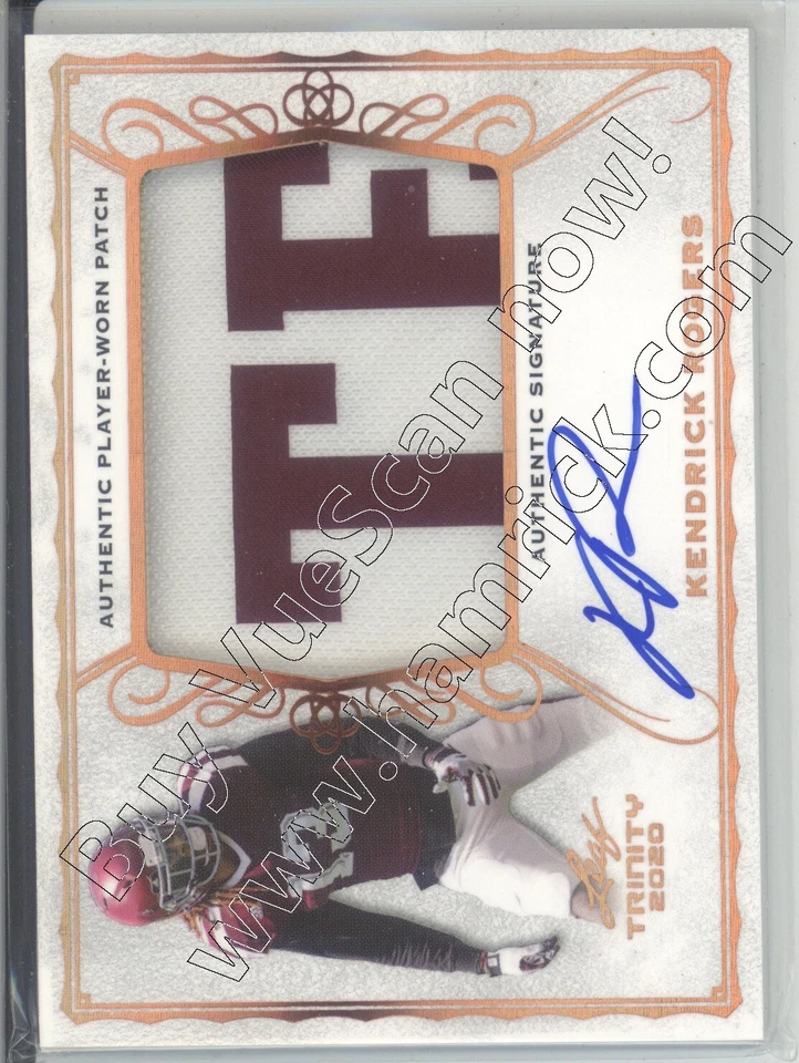 kendrick rogers rookie rc draft auto jersey patch texas a&m aggies college 2C - Image 1 of 1