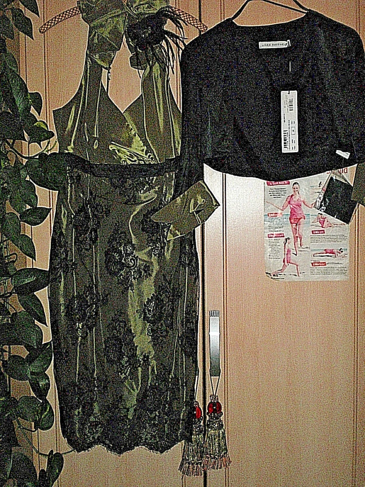 mega designer taft kleid Linea Raffaelli festlich hochzeit bolero NP 1200€ uk 16 - Bild 1 von 4