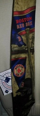 Boston Red Sox gorra de béisbol bate banderín nostalgia seda corbata mlb nueva corbata para el cuello Foto 1 de 3