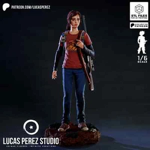 ELLIE The Last Of Us Statue Kit resina 3D! UNPAINTED - Imagen 1 de 7