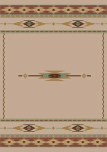 Milliken Beige Southwestern Blocks Area Rug Nature Print Eagle Canyon Pearl Mist - Picture 1 of 9