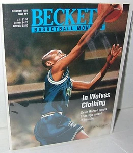 NBA Beckett Noviembre 1995 Edición #64 Kevin Garnett Minnesota Timberwolves Baloncesto - Imagen 1 de 1