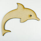 MDF Wood Wooden Shape / Shapes Dolphin Cutout for Craft Home Room Decor Kids 