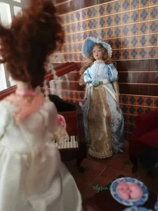 Dollhouse Miniature 1:12 Girl Scale Ceramic Doll Vintage Victorian Lady Princess - Picture 1 of 6