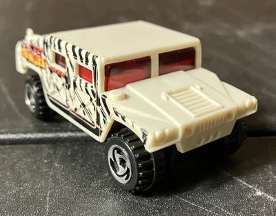 White Zebra Jungle Hummer H1 - 1998 Hot Wheels Blue Card #858 1:64 Diecast - NM - Image 1 of 4