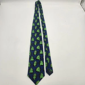 Dr Seuss Brand How The Grinch Stole Christmas Vintage Polyester Neck Tie Blue - Picture 1 of 8