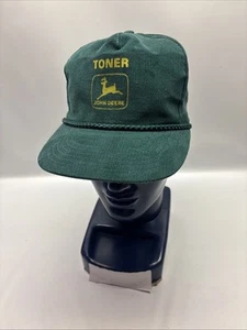 Cappello vintage John Deere verde velluto a coste camionista snapback toner John Deere - Foto 1 di 9