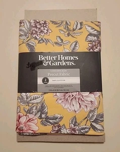 Better Homes & Gardens 100% Cotton 72 x 45 2 Yard Yellow Floral Homedec Fabric - Picture 1 of 4