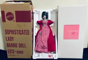 Vintage 1990 Sophisticated Lady 1965 Barbie Doll Porcelain #5313 w/ Shipper MIB - Picture 1 of 6