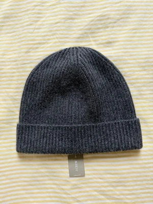 J.Crew - Gorro 100 % cachemir | Brezo carbón | Gorra de lana acanalada Foto 1 de 4