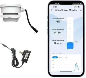 Smart TLC2206 WiFi Agua Aceite Combustible Líquido Tanque Nivel Monitor Indicador Blanco - Imagen 1 de 8