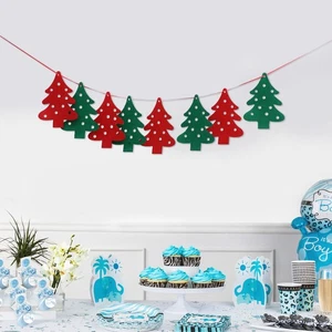 2,8 m Árbol de Navidad Colgante Bandera Fieltro Decoración Decoraciones Banderas Estandartes - Imagen 1 de 11