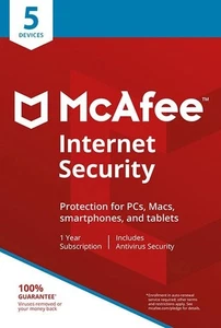 McAfee Internet Security 2025 5 Devices 1 Year - Picture 1 of 1