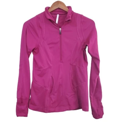 Pullover deportivo Kyodan rosa 3/4 cremallera cuello falso talla pequeña Foto 1 de 4