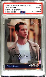 2007 Donruss Americana VAL KILMER Signed Auto Card Graded PSA 9 Slabbed - Picture 1 of 2