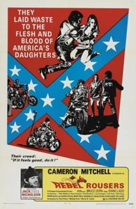 The rebel rousers 1970 Jack Nicholson cult biker movie poster reprint 18x12 in - Picture 1 of 1