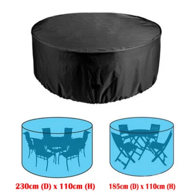 Round Table Chair Set Furniture Protector Cover Outdoor Patio Waterproof - Image 1 of 4