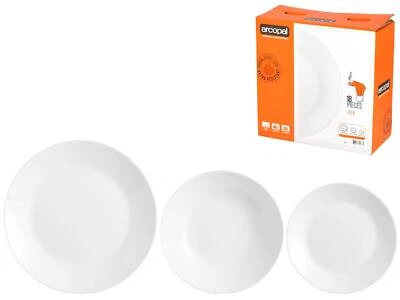 Servizio Piatti 18 Pezzi Luminarc Zelie in Opale Bianco  - Immagine 1 di 4