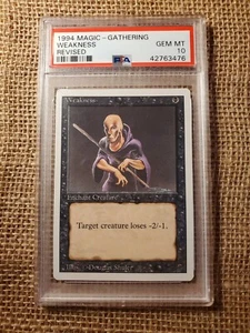 MTG Revised - Weakness Common PSA 10! Gem-Mint Magic the Gathering 1994 Low Pop - Picture 1 of 1