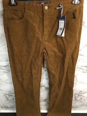 Pantalones de pana Vineyard Vines para niños de 5 bolsillos color marrón nogal talla 18-F Foto 1 de 4