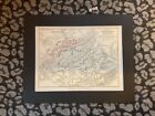 Waterloo Battle antique plan map Mounted Made In 1902