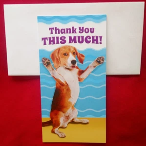 "Doggie Wide", (1) Leanin' Tree Thank You Greeting Card, New With (1) Envelope - Picture 1 of 4