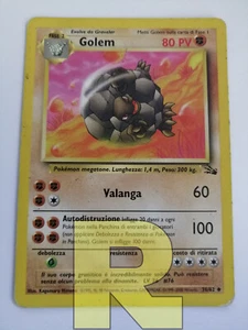 Golem ® Fossil 36/62 ® Non Comune ® Pokemon ® Italiano ® Good - Picture 1 of 7