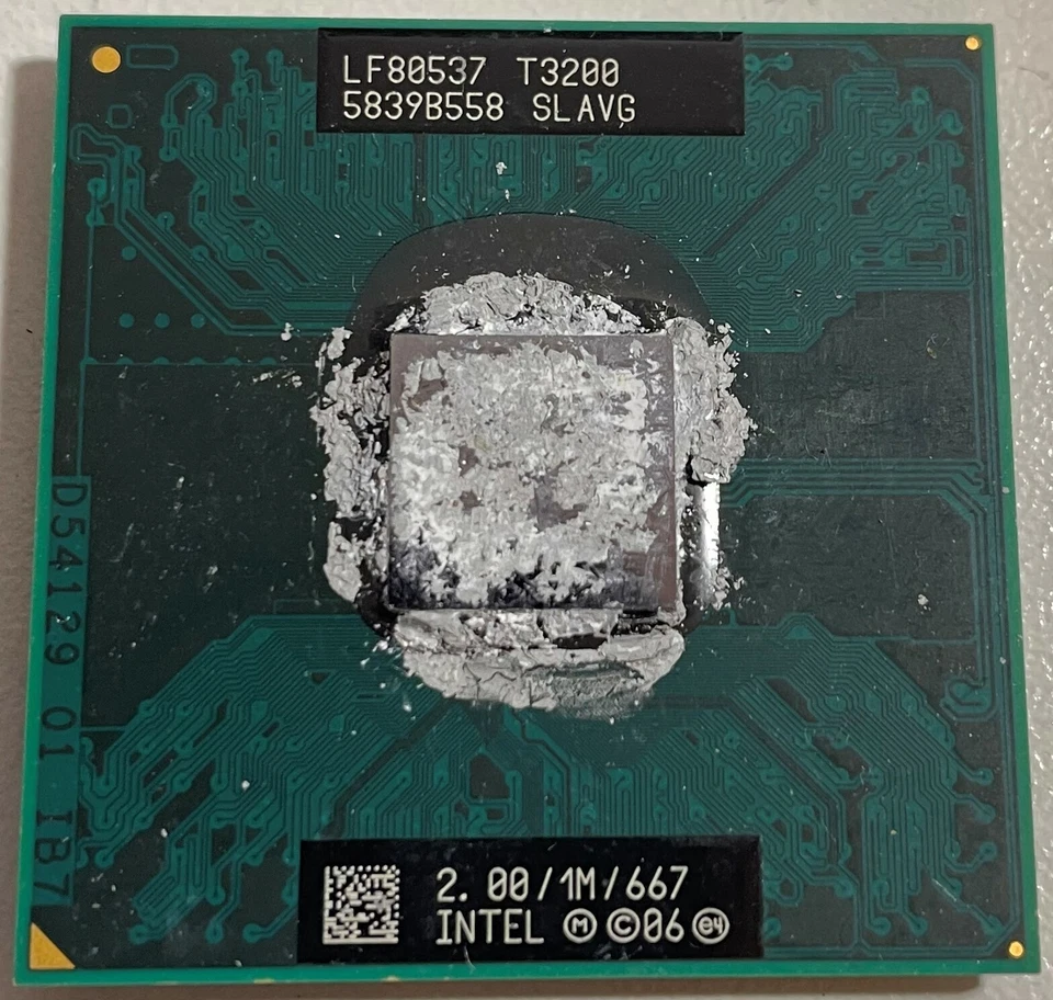 INTEL PENTIUM MOBILE DUAL-CORE LF80537GF0411M T3200  2.00/1M/667 SLAVG CPU - Image 1 of 1