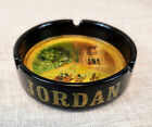 Jordan Travel Souvenir Ashtray Black w Gold Look Tri Picture 3.5"x1.25x3.5" USED