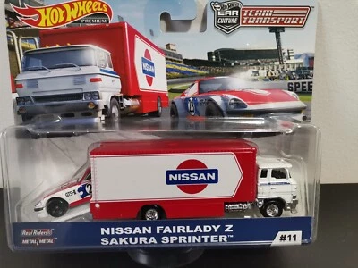 HOT WHEELS TEAM TRANSPORT NISSAN FAIRLADY 240Z SAKURA SPRINTER - Immagine 1 di 4