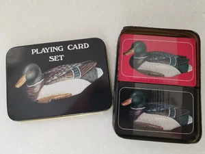 Mallard Duck Decoy Playing Card Set of 2 Decks in Tin Box New Sealed - Picture 1 of 4