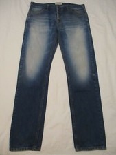Scotch & Soda Gitane Mens Blue Button Fly Jeans Size 36 37x33