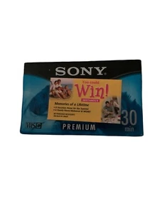 Sony 30 Minute Premium VHS-C Tape Single Brand New Sealed - Picture 1 of 2