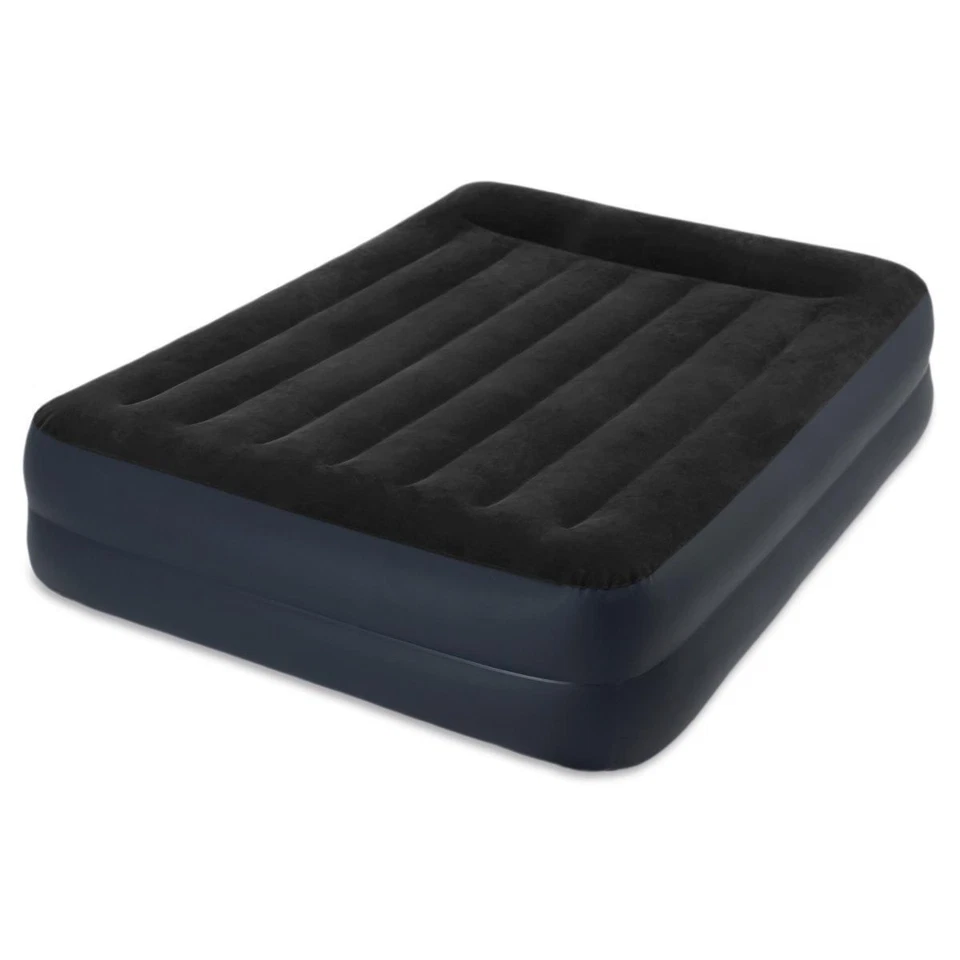 Intex Pillow Rest Raised Twin 203x152x42cm Luftbett mit 230V Pumpe - Blau (‎3264124)