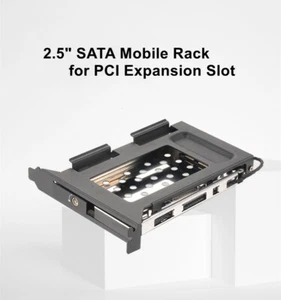 2.5 inch SATA Hard Drive Bracket Tray HDD SSD Mobile Rack for PCI Expansion Slot - Picture 1 of 11