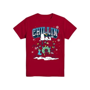 Snoopy Chillin, Boys Graphic Crew Neck Short Sleeve T-Shirt Medium - Picture 1 of 4