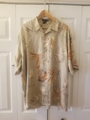 Camisa Tulliano Hombre Manga Corta Abotonada Pura 100% Seda Talla XL Foto 1 de 4