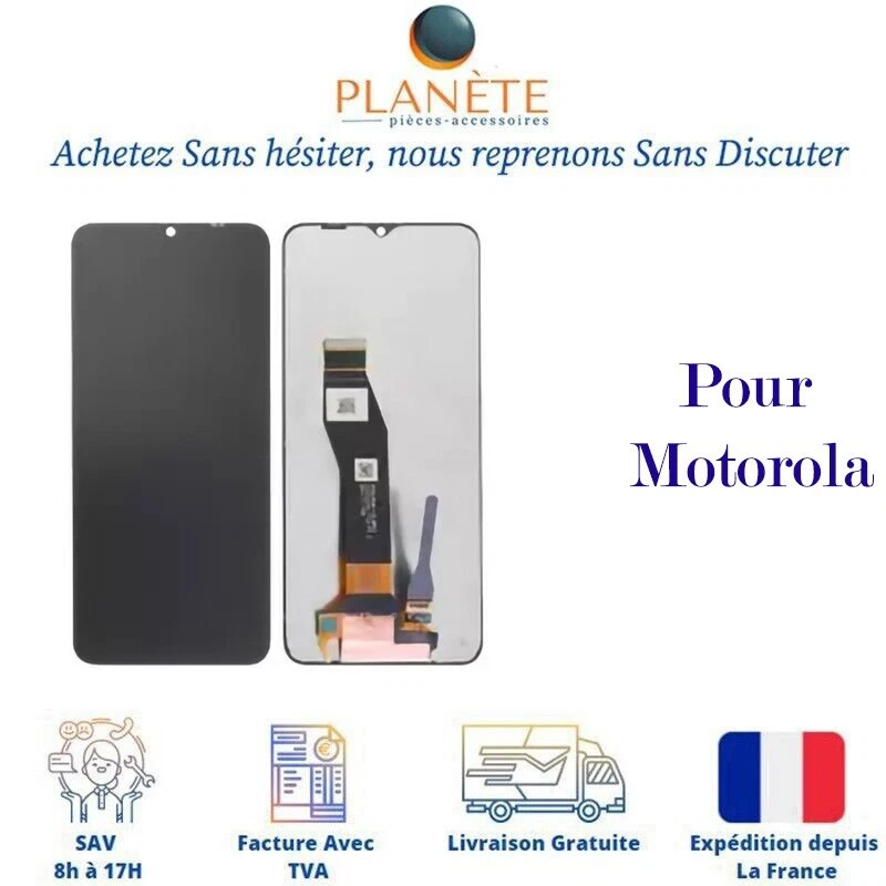 Ecran LCD & Vitre tactile Premium Noir Sans Châssis Pour Motorola Moto E13