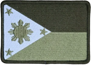 PHILIPPINES COUNTRY FLAG FILIPINO EMBLEM FOREST TACTICAL IRON ON PATCH - Picture 1 of 2